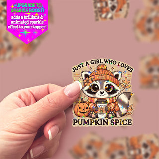Pumpkin Spice Raccoon Sticker