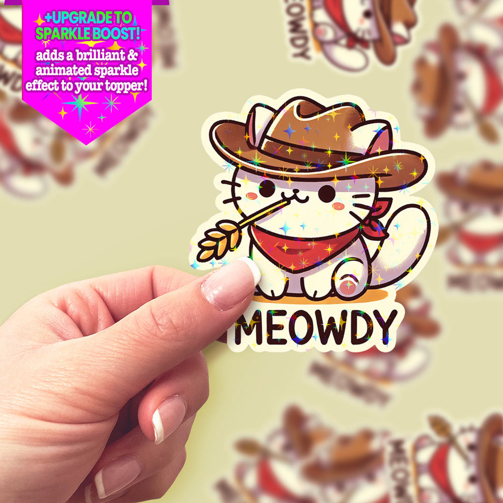 Meowdy Sticker - Make it Sparkle - Topperswap