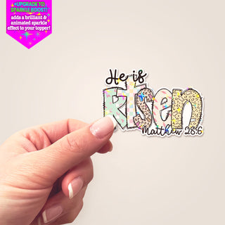 He is Risen Easter Pattern Sticker