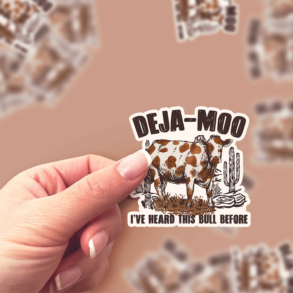 Deja-Moo Bull Sticker - Classic Shine - Topperswap