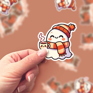 Cozy Ghost Sticker