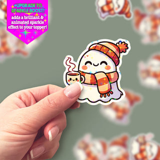 Cozy Ghost Sticker