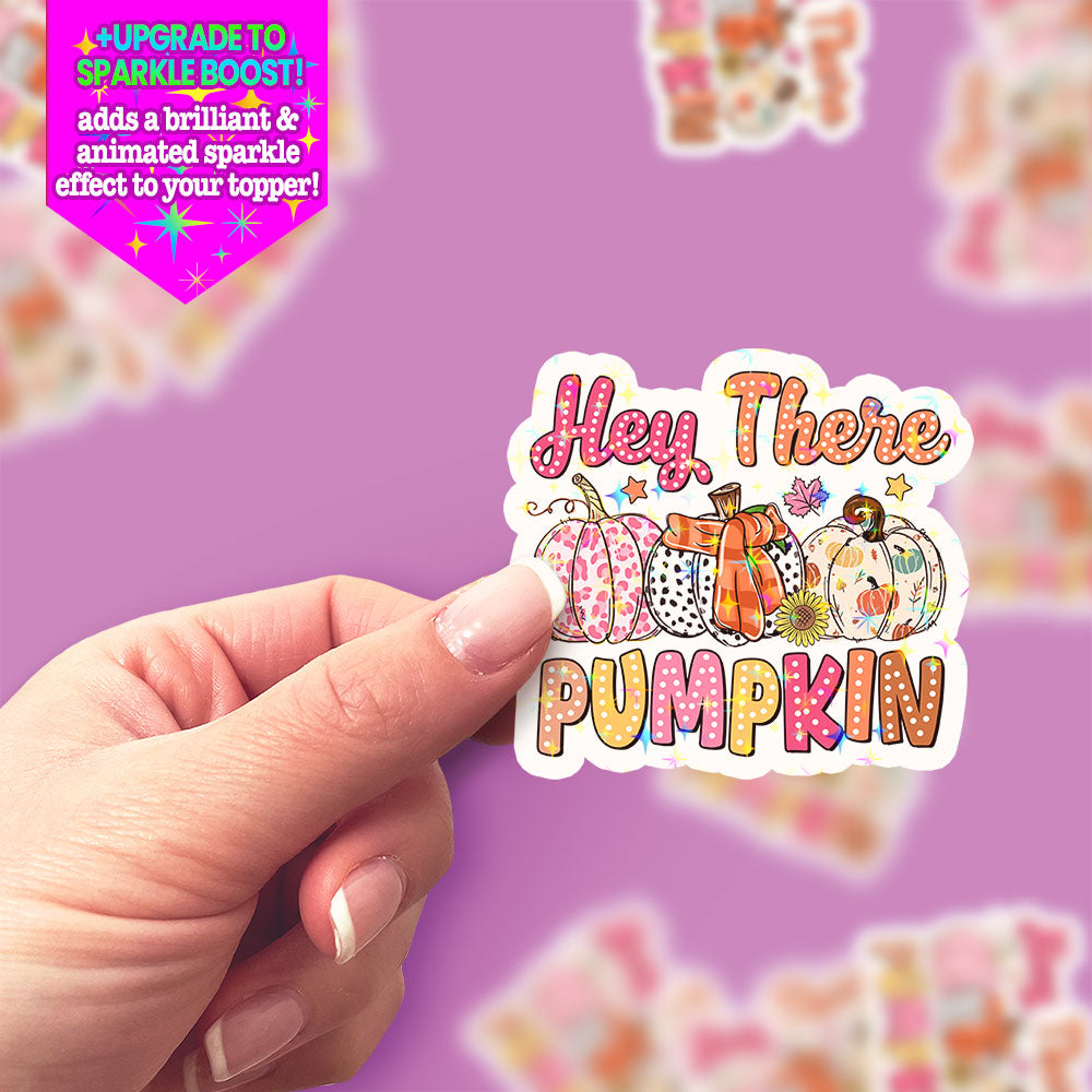 Pumpkin Greetings Sticker - Make it Sparkle - Topperswap