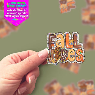 Fall Vibes Leopard Sticker
