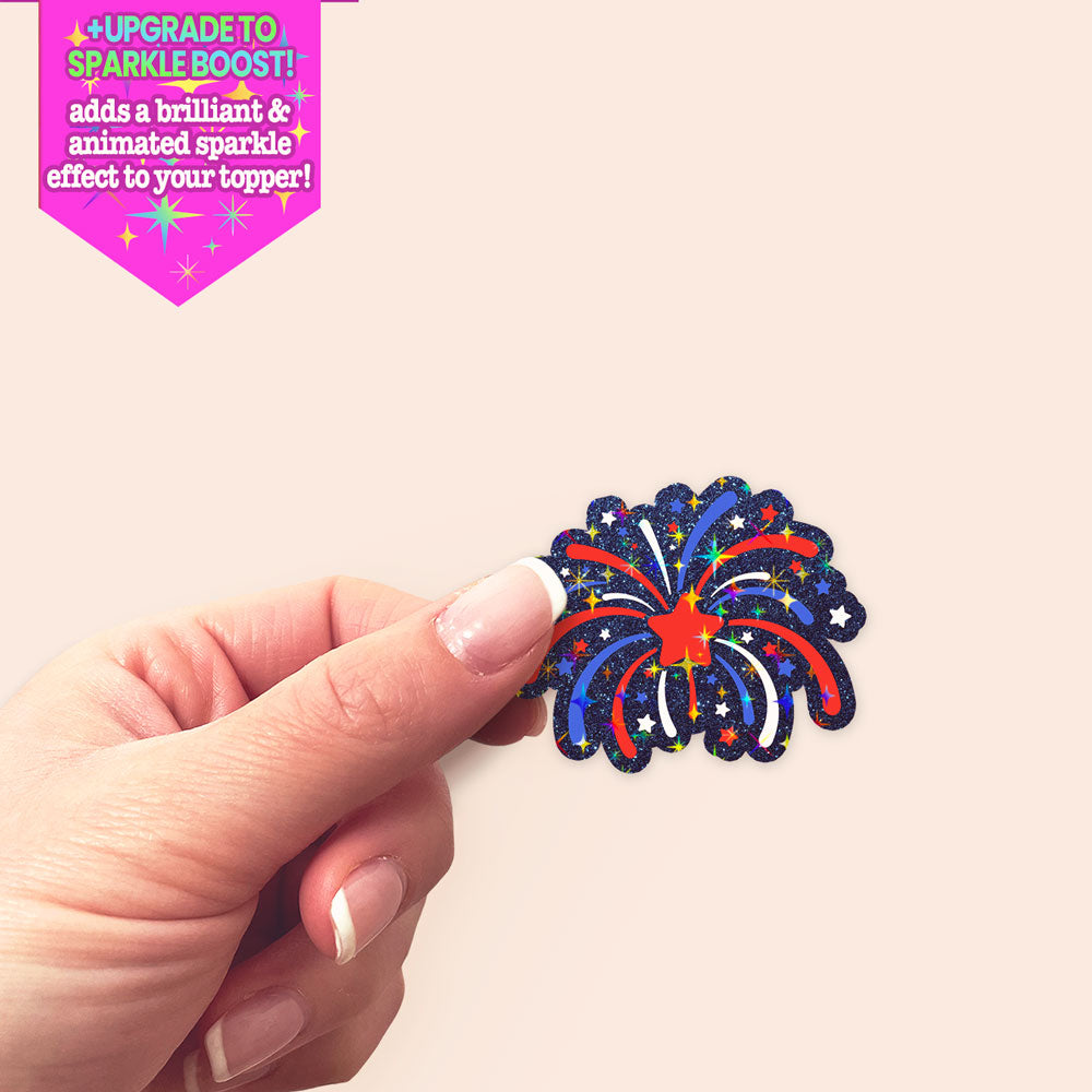 4th of July Fireworks Frenzy Sticker - Make it Sparkle - Topperswap