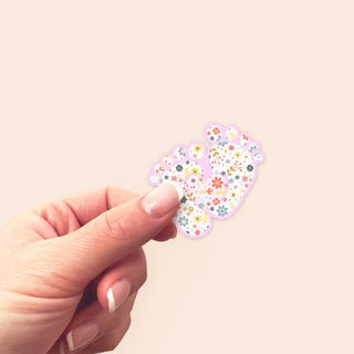 Baby Feet Floral Sticker