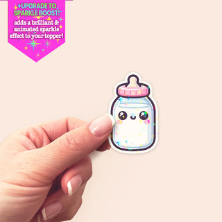 NICU Smiling Baby Bottle Sticker