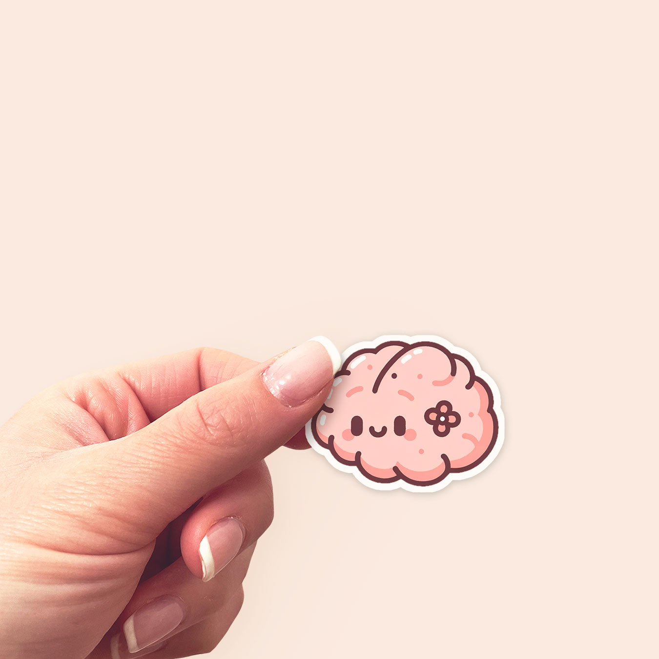 Cute Brain Sticker - Classic Shine - Topperswap