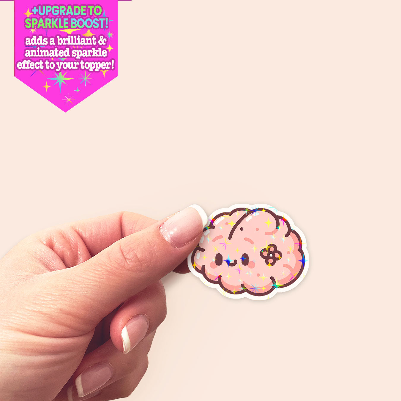 Cute Brain Sticker - Make it Sparkle - Topperswap