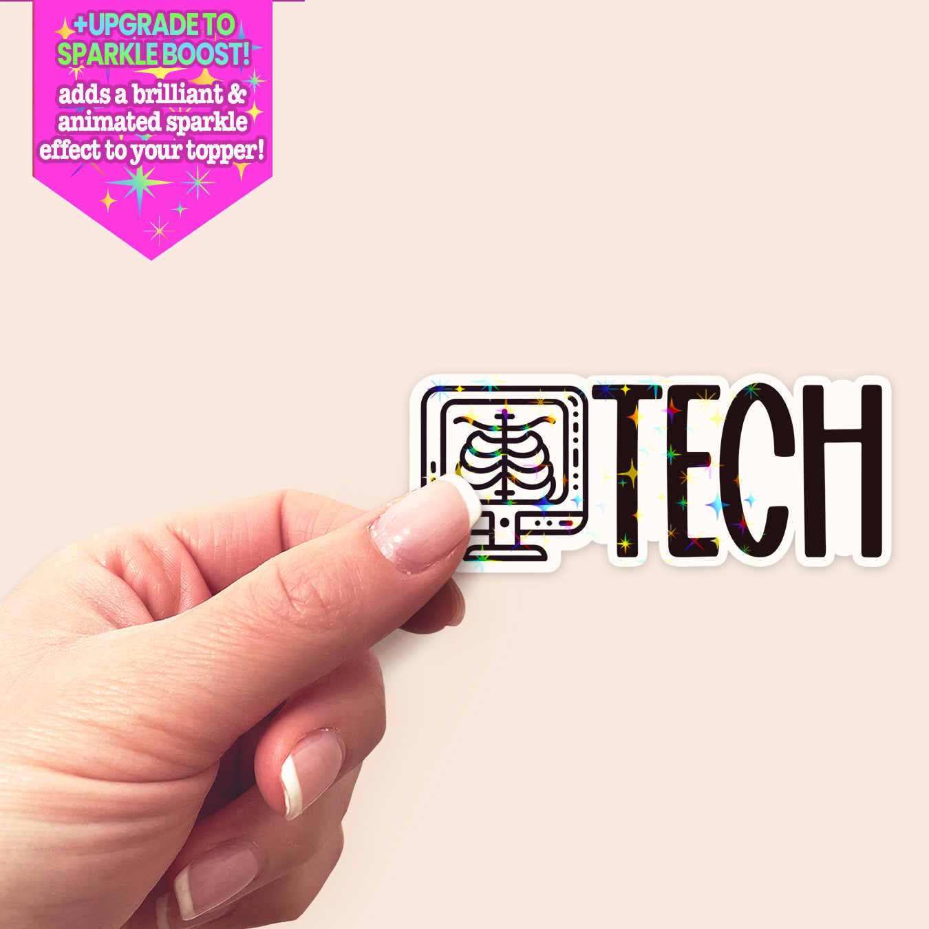 Rad Tech Monochrome Sticker - Make it Sparkle - Topperswap