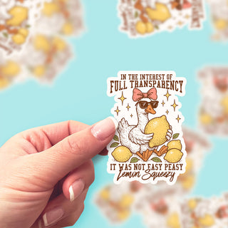 Not Easy Peasy Sticker