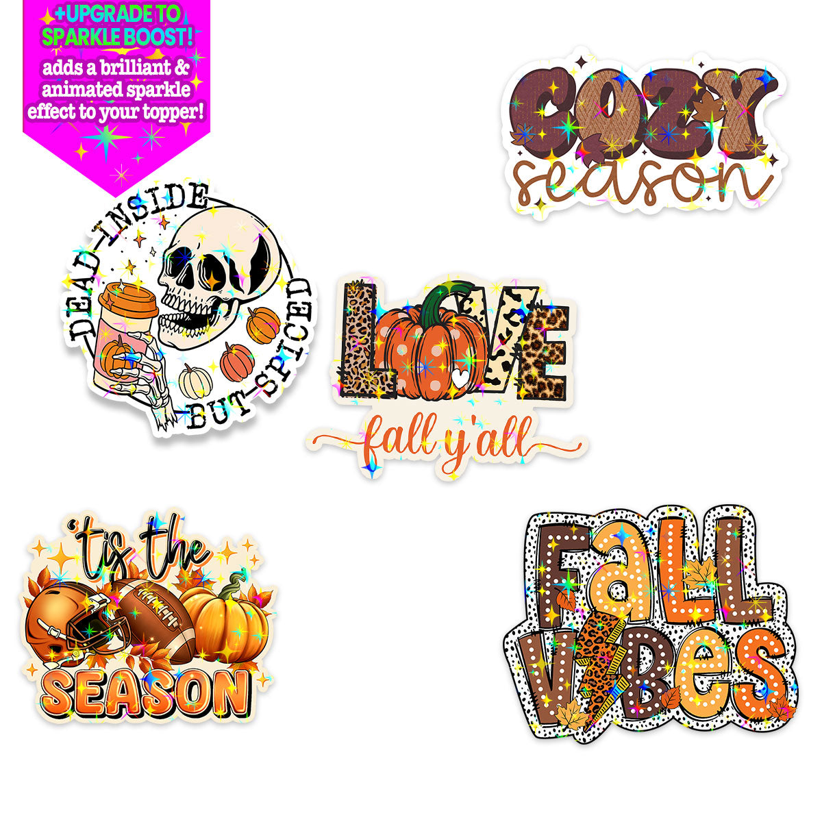 Autumn Vibes Sticker 5-Pack - Make Them Sparkle - Topperswap