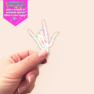 Radiant Hand Sticker