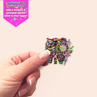 Neon Ribcage X-Ray Floral Sticker