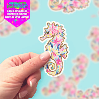 Sea You Sparkle Seahorse Sticker