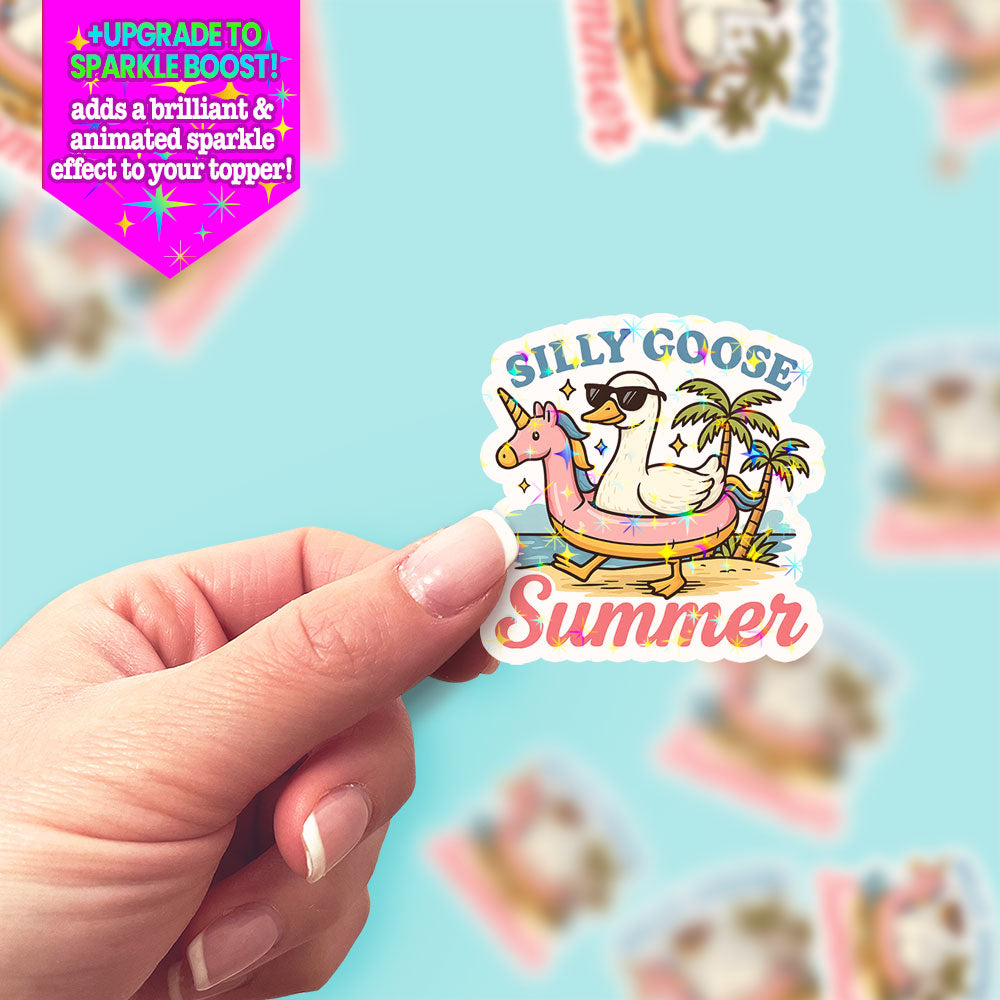 Silly Goose Summer Sticker - Make it Sparkle - Topperswap