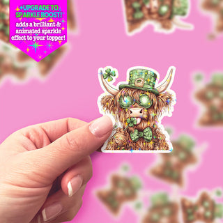 Lucky Highland Cow Sticker