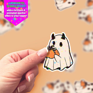 Pumpkin Treat Ghost Sticker