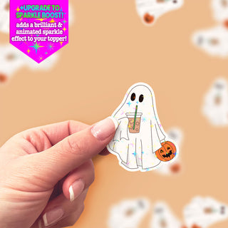 Iced Boo Latte Ghost Sticker