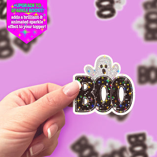 Boo-tiful Glitter Ghost Sticker