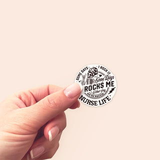 Rockin Nurse Life - Skeleton Sticker