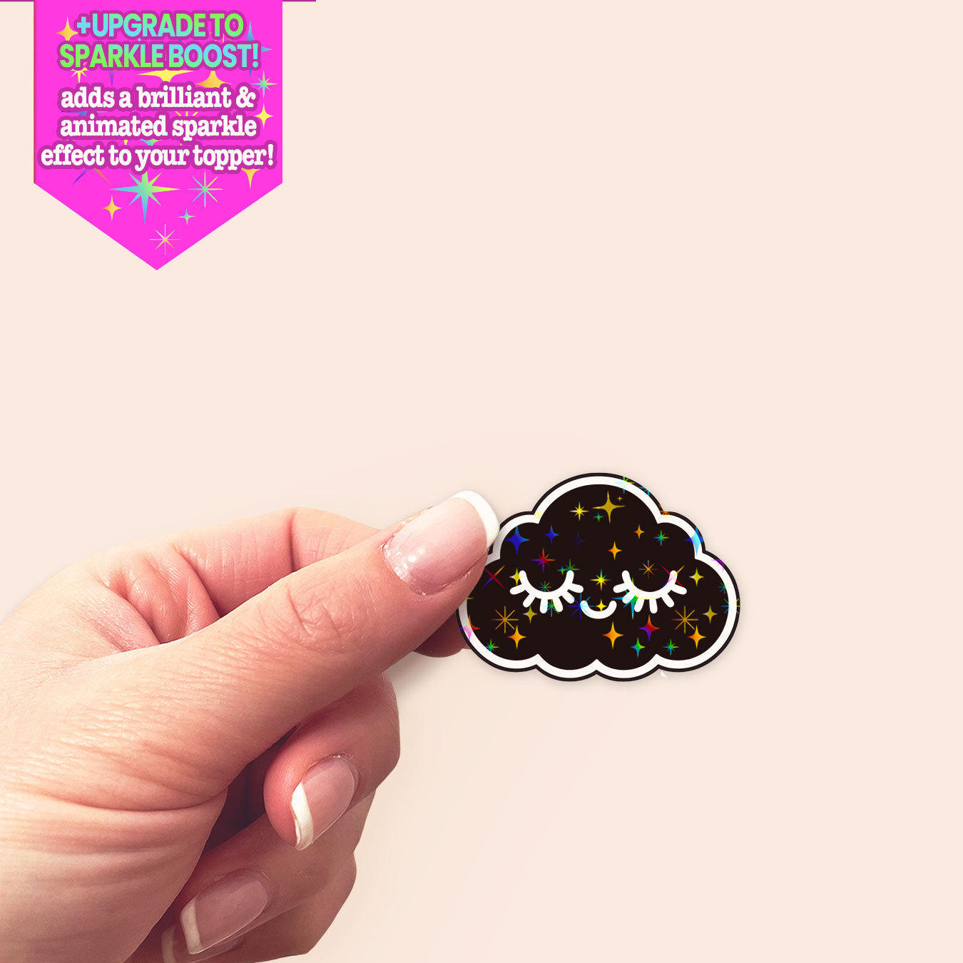 Black Cloud Sticker - Make it Sparkle - Topperswap