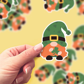 Happy St. Patrick’s Gnome Shamrock Sticker