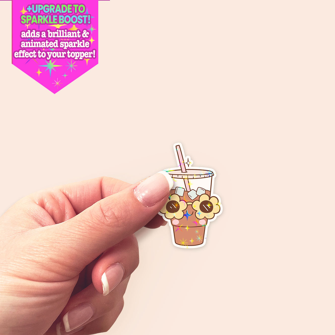 Icy Daisy Coffee Sticker - Make it Sparkle - Topperswap