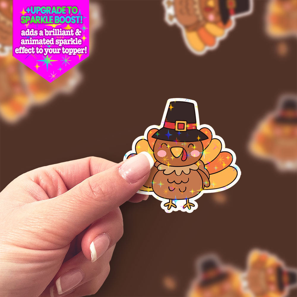 Pilgrim Turkey Sticker - Make it Sparkle - Topperswap