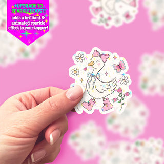 Spring Stroll Goose Sticker
