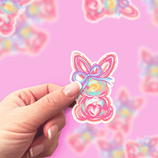 Easter Bunny Swirl Sticker