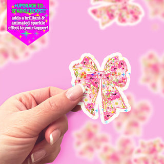 Spring Floral Bow Sticker