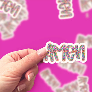 Floral Amen Sticker