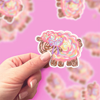 Pastel Swirl Sheep Sticker