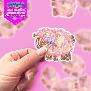 Pastel Swirl Sheep Sticker