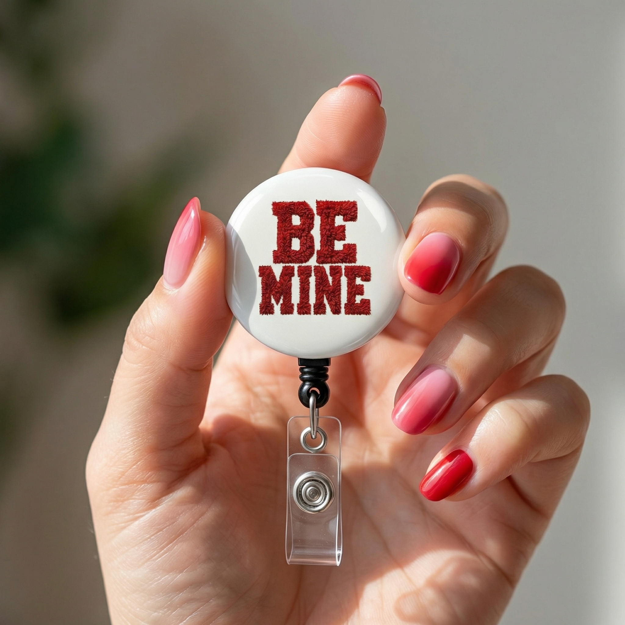 Crimson Charm Swapfinity Retractable ID Badge Reel - - Topperswap