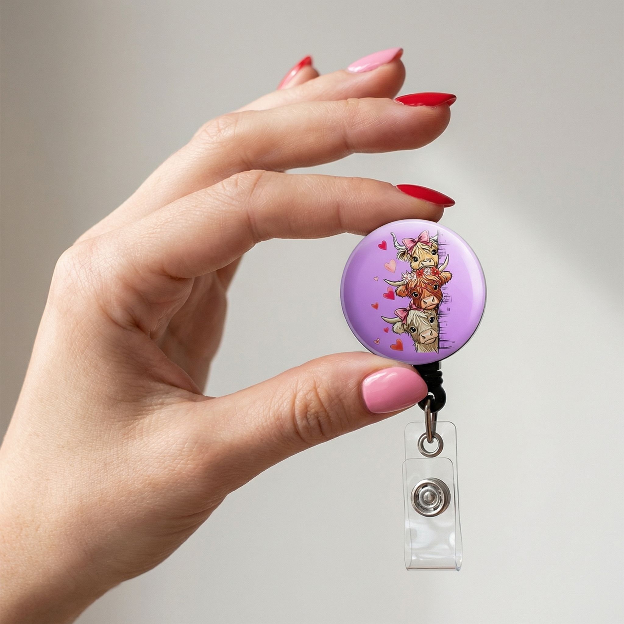 Herd Happiness Swapfinity Retractable ID Badge Reel - - Topperswap