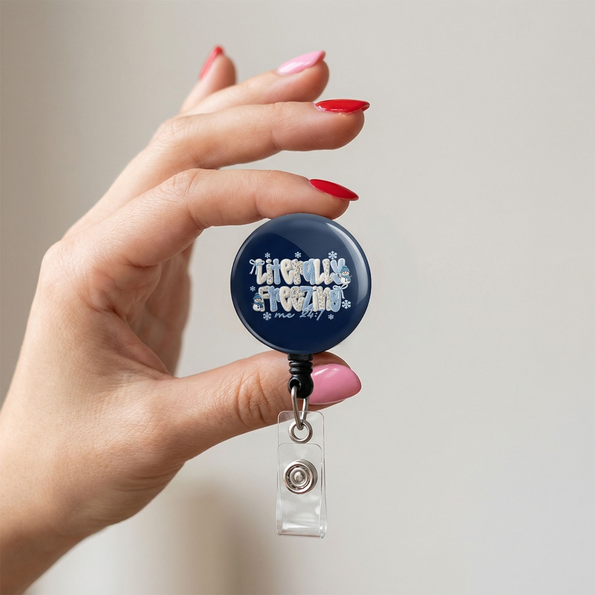 Frostbite Warrior Swapfinity Retractable ID Badge Reel - - Topperswap