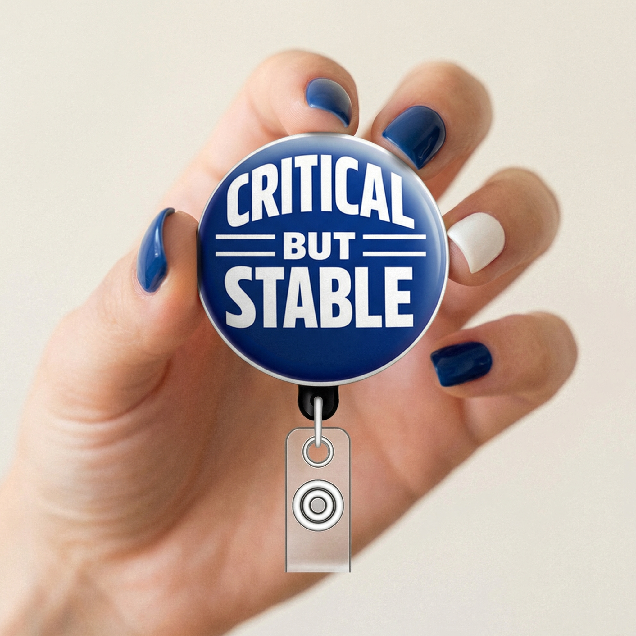 Critical But Stable Swapfinity Retractable ID Badge Reel - - Topperswap