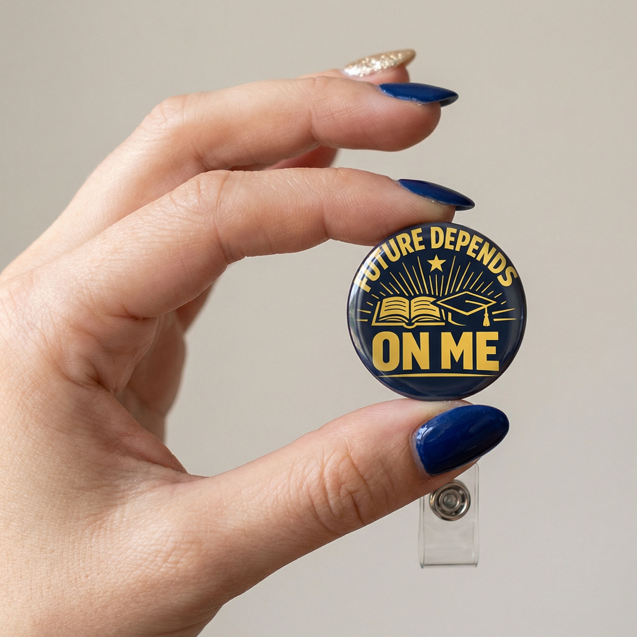 Future Depends On Me Swapfinity Retractable ID Badge Reel - - Topperswap