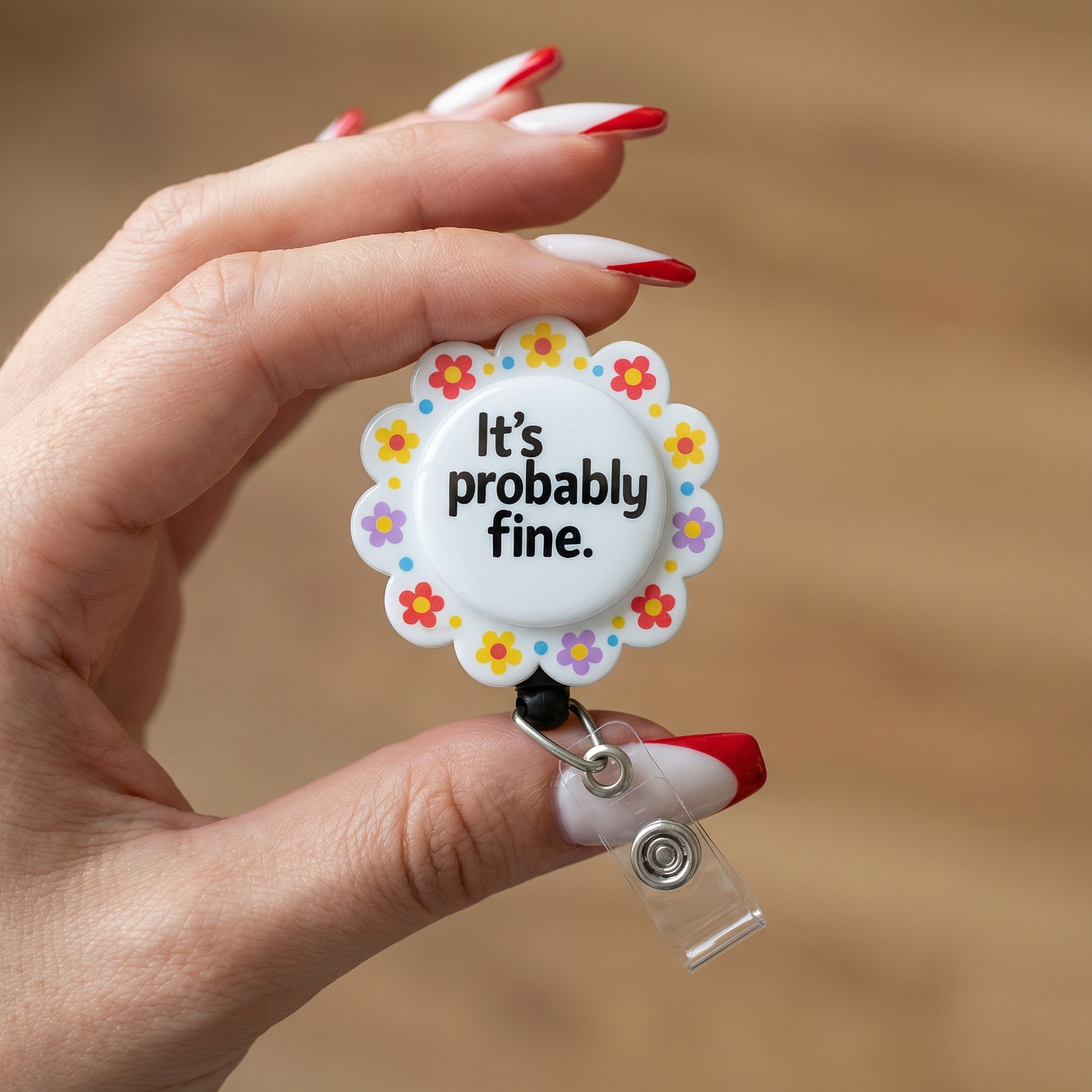 It’s Probably Fine – Floral Bundle Swapfinity Retractable ID Badge Reel Bundle - - Topperswap