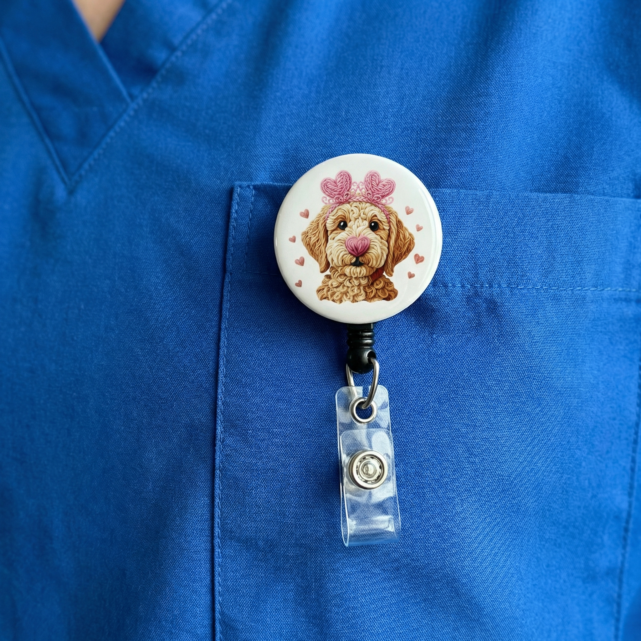 Puppy Love Swapfinity Retractable ID Badge Reel - - Topperswap