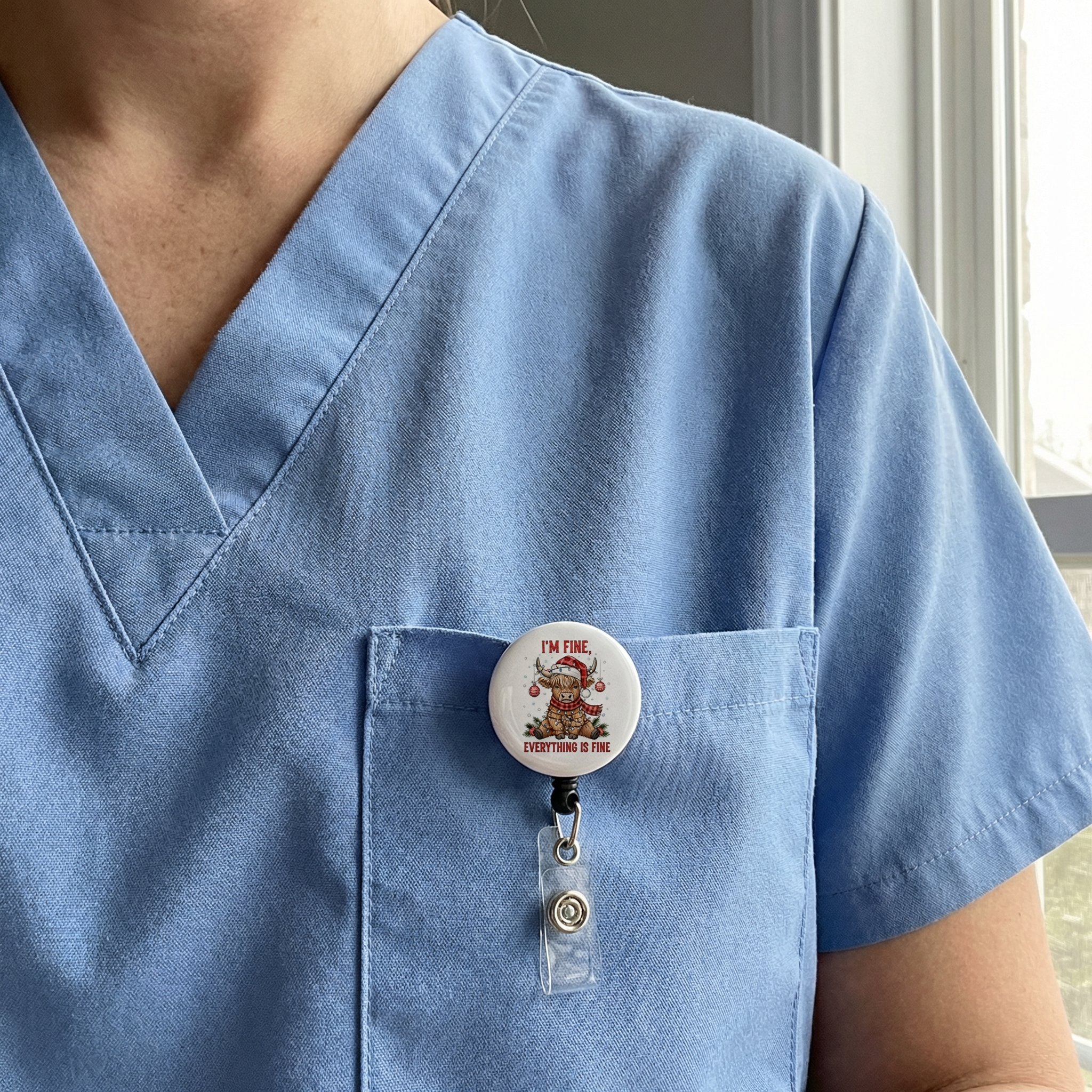 Festive Chaos Swapfinity Retractable ID Badge Reel - - Topperswap