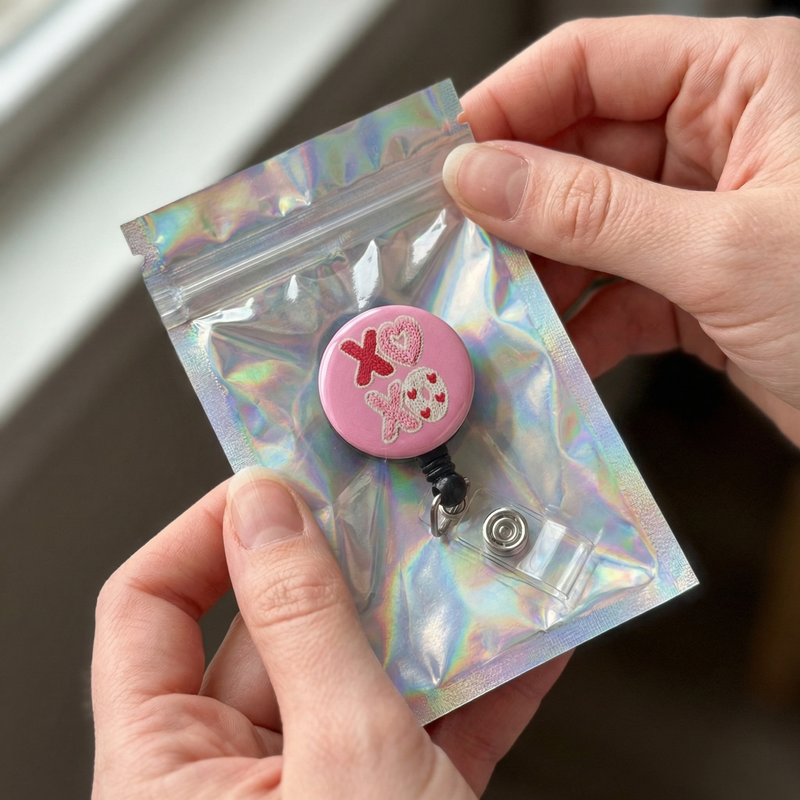 Hug & Kiss Swapfinity Retractable ID Badge Reel - unboxing