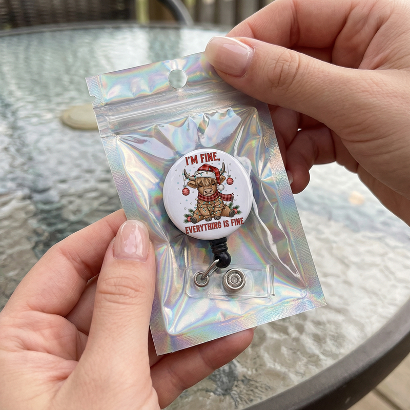 Festive Frenzy Warrior Pop Topper Swapfinity Retractable ID Badge Reel - unboxing