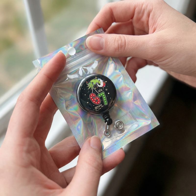 Grinchy Mischief Swapfinity Retractable ID Badge Reel - unboxing