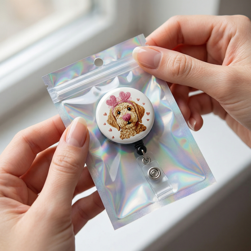 Puppy Love Swapfinity Retractable ID Badge Reel - unboxing