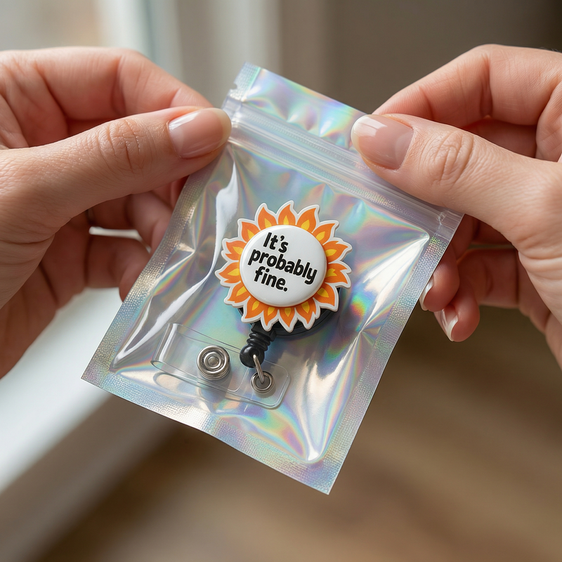 It’s Probably Fine – Flame Swapfinity Retractable ID Badge Reel Bundle - unboxing