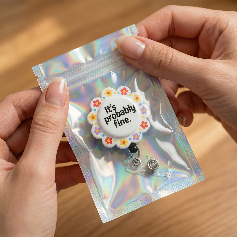 It’s Probably Fine – Floral Bundle Swapfinity Retractable ID Badge Reel Bundle - unboxing