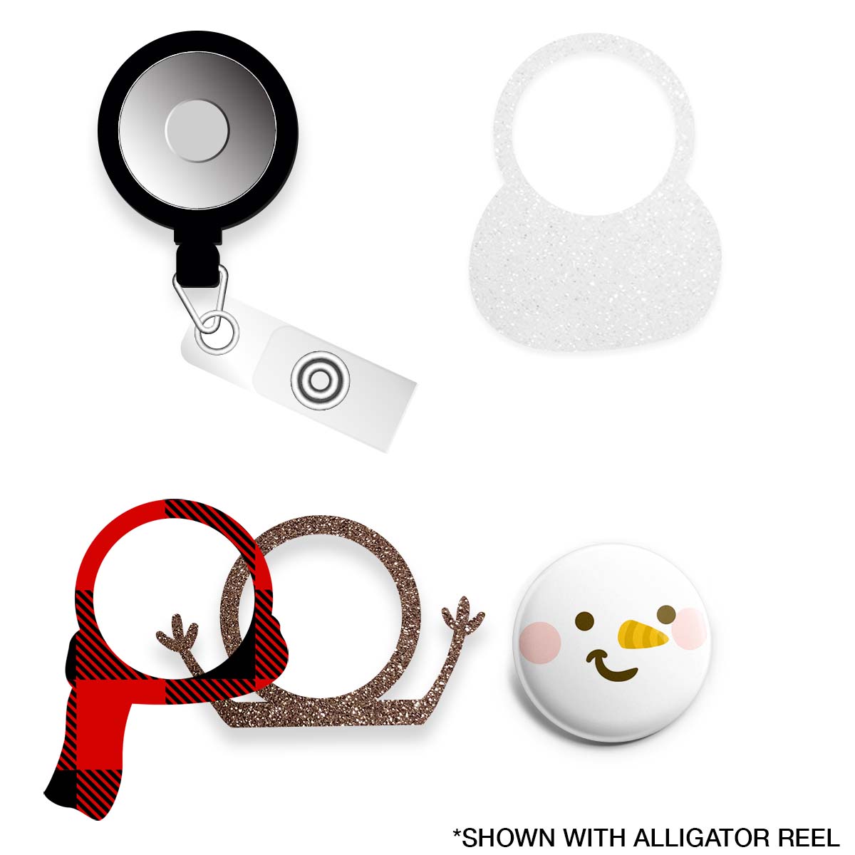 Jingle the Snowman Starter Bundle (Save 15%) • Winter Snowman Christmas Retractable Magnetic ID Badge Reel, ID Holder • Swapfinity -  - Topperswap